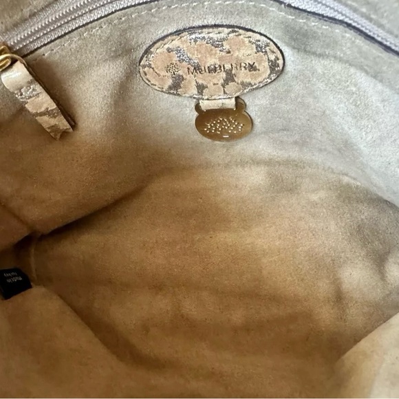 Authentic Mulberry Shrunken Lily in Reverse Gold Glitter Leopard Print- Vintage - Picture 4 of 7